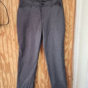 Lee Womens Black Checkered Dress Pants